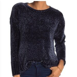 Philosophy Women's Chenille Dark Blue Sweater Size Small